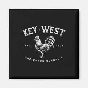 Aimant Coq de Key West drôle Poulet Lever de soleil Pêche