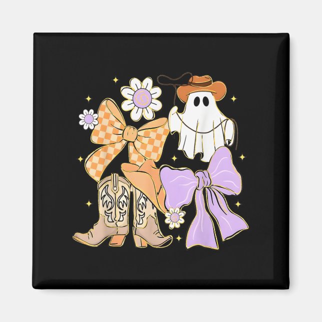 Aimant Coquette Bow Boo Ghost Boots Western Cowboy Cowgir (Devant)