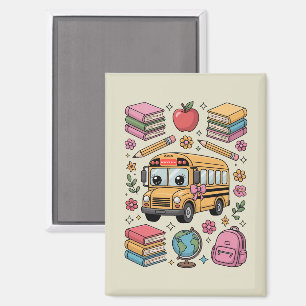 Aimant Coquette professeur rentrée scolaire maternelle pr