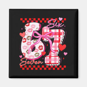 Aimant Coquette Valentine 67 Six Seven Heart Bow Valentin