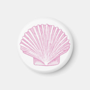 Aimant Coquille Saint-Jacques Rose Côtière