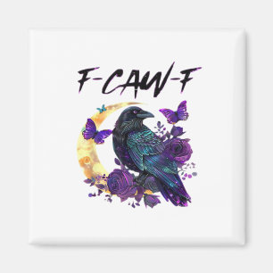 Aimant Corbeau F Caw F Oiseau Drôle Lune Design Gothique