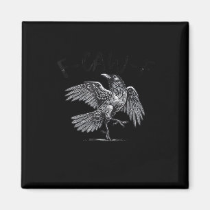 Aimant Corbeau, F-Caw-F Oiseau Drôle Lune Gothique Humour