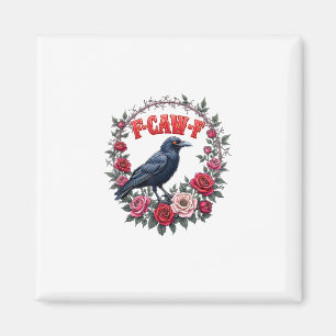 Aimant Corbeau gothique drôle Halloween F Caw F Vintage