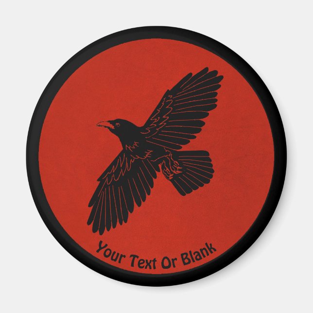 Aimant Corbeau rouge (Devant)