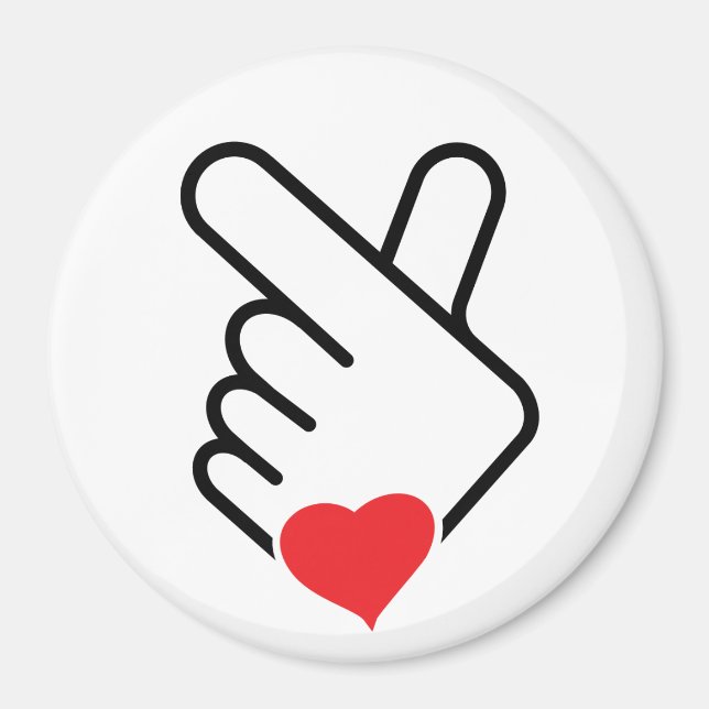 Aimant Corée v vinger, wave of Koreaanse main. (Devant)