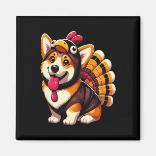 Aimant Corgi Chien Turquie Thanksgiving Costume femmes Ho