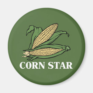 Aimant Corn Star Funny Vegetable Pun Humour barbecue