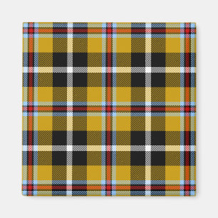 Aimant Cornouailles National Tartan Jaune et Noir Plaid
