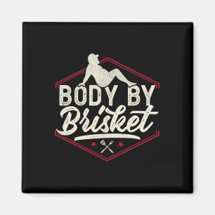 Aimant Corps Par Chemise Brisket Funny Steak Lover Grilli