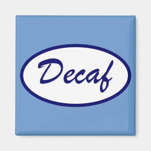 Aimant Correctif de nom décaféiné (Devant)