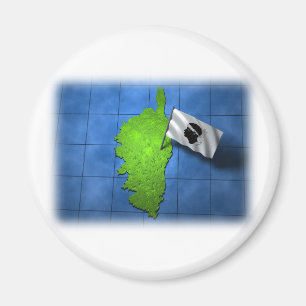 Aimant Corse avec son propre drapeau