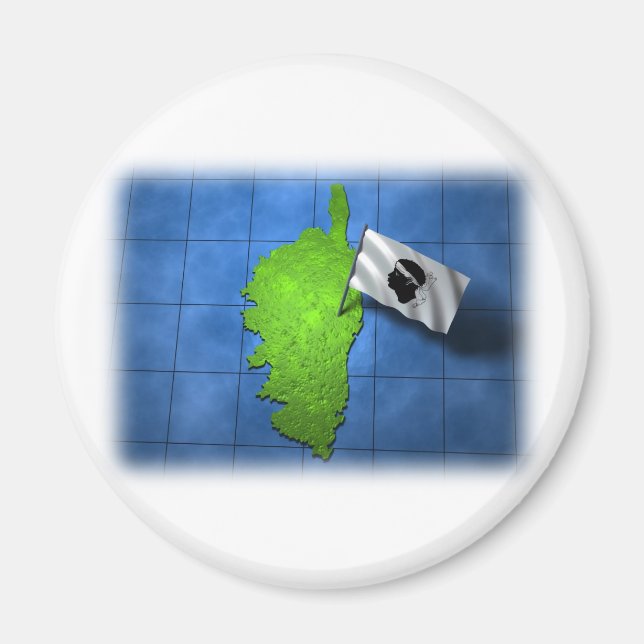 Aimant Corse avec son propre drapeau (Devant)