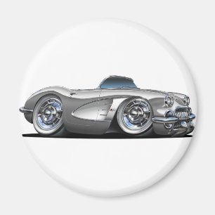 Aimant Corvette Argent Convertible