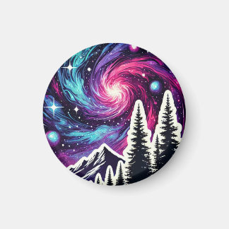 Aimant Cosmic Forest: Galaxy Meets Nature