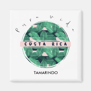 Aimant Costa Rica Jungle Feuilles Pura Vida Souvenir