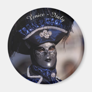 Aimant Costume bleu de carnaval - Venise, Italie