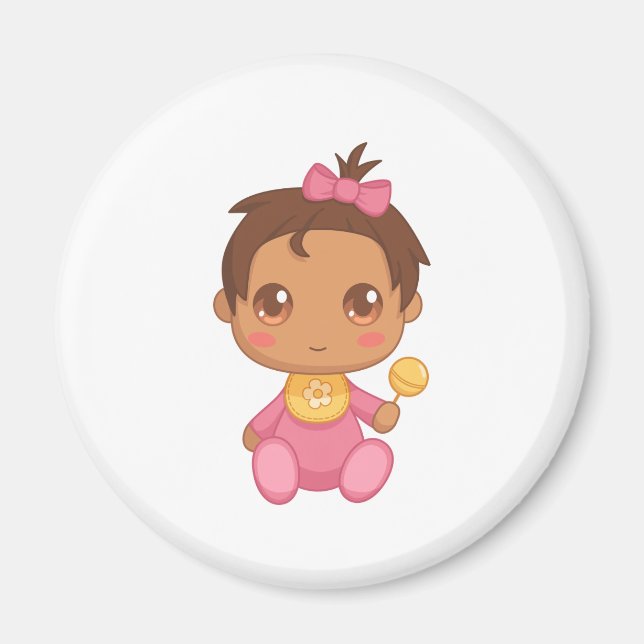 Aimant Costume de bébé rose (Devant)