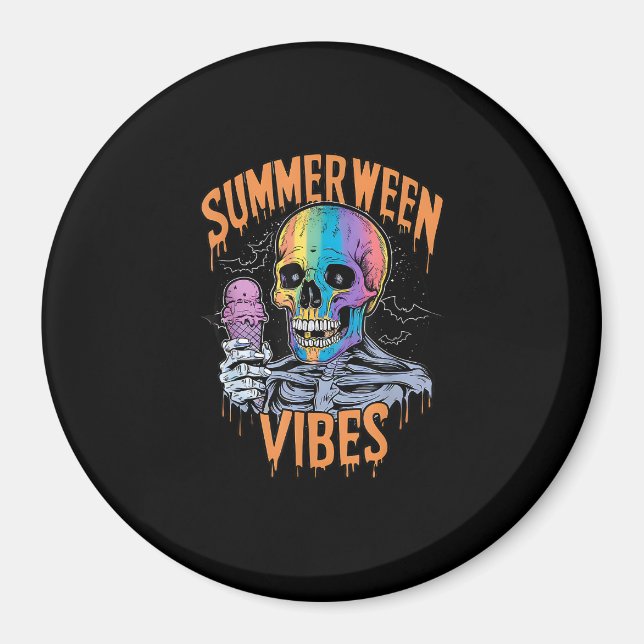 Aimant Costume de fête d'été Summerween drôle (Devant)