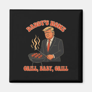 Aimant Costume drôle de grillade du 4 juillet Daddys Home