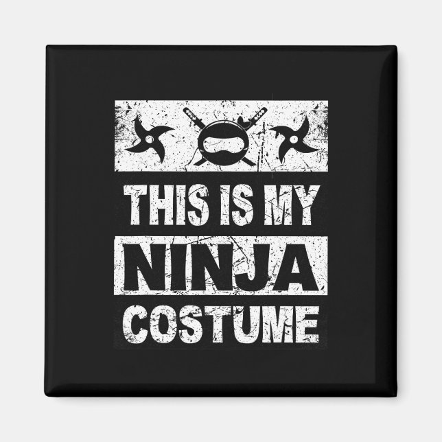 Aimant Costume Retro Ninja Halloween Pour Enfants Hommes (Devant)