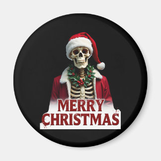 Aimant Costume squelette de Père Noël Crâne drôle de Noël