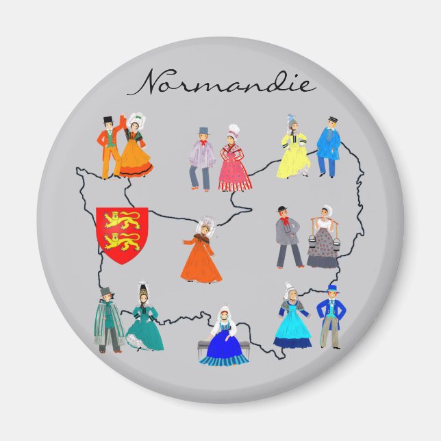 Aimant Costumes de Normandie, France (Devant)