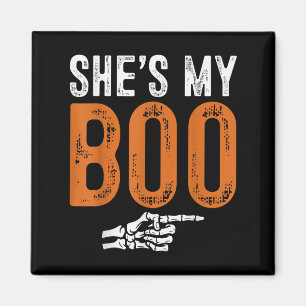 Aimant Costumes d'Halloween Elle est mon Boo Couple Assor