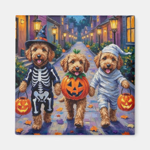 Aimant Costumes d'Halloween pour Goldendoodle allant cher