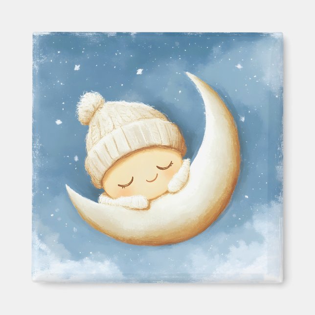 Aimant Cosy Knit Nap Creson Moon (Devant)