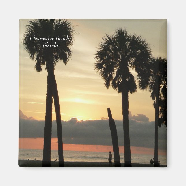 Aimant Coucher de soleil à Clearwater Beach (Devant)