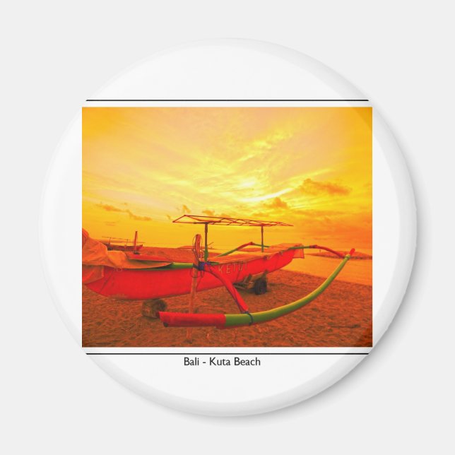 Aimant Coucher de soleil à Kuta (Devant)