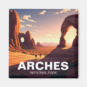 Aimant Coucher de soleil au Parc national Moab Utah Arche