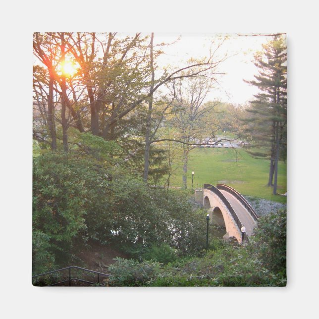 Aimant Coucher de soleil au Rainbow Bridge à Grove City C (Devant)