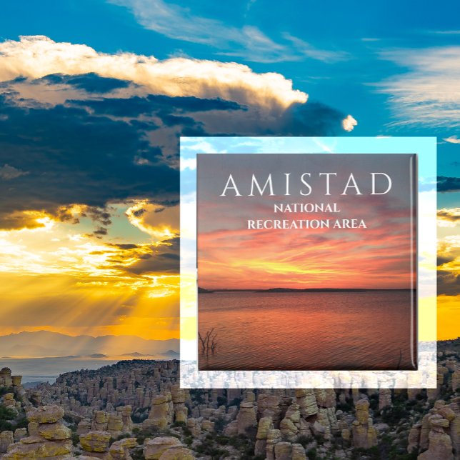 Aimant Coucher de soleil au réservoir Amistad, Amistad NR (Créateur téléchargé)