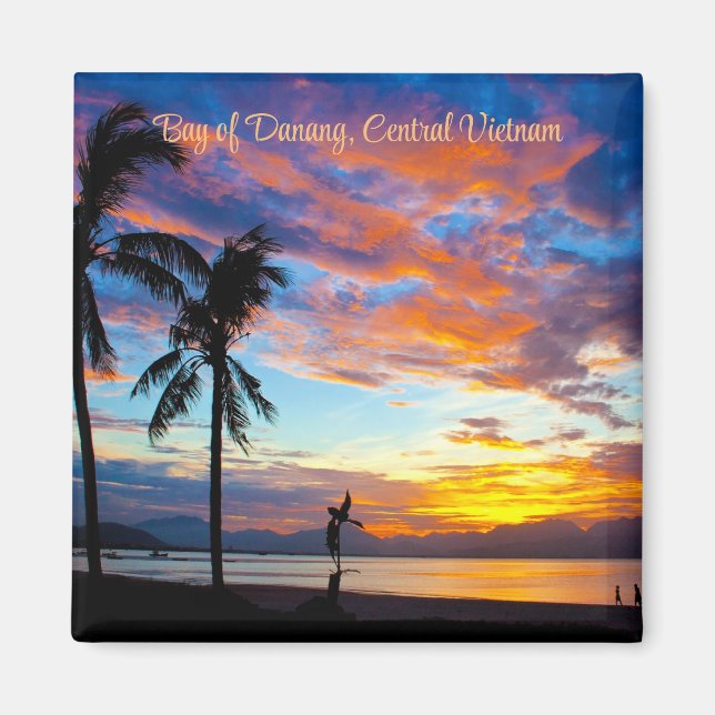 Aimant Coucher de soleil, Baie de Danang, Viêt-nam du cen (Devant)