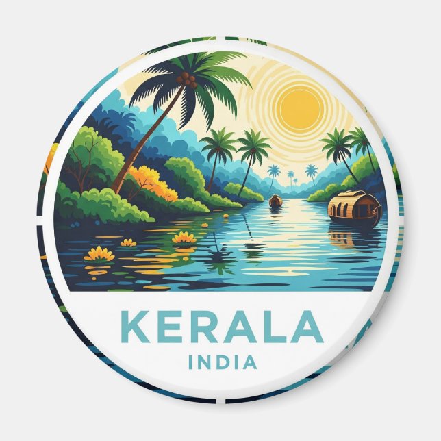 Aimant Coucher de soleil de Kerala India (Devant)