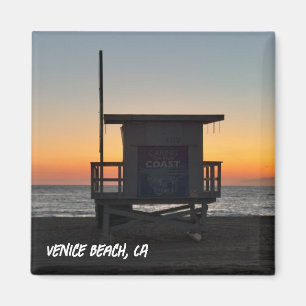 Aimant Coucher de soleil de l'heure d'or - Venice Beach,