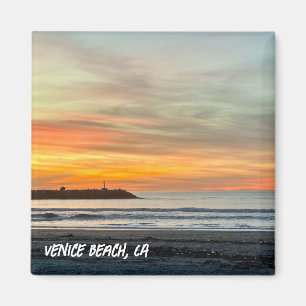Aimant Coucher de soleil de l'heure d'or - Venice Beach,