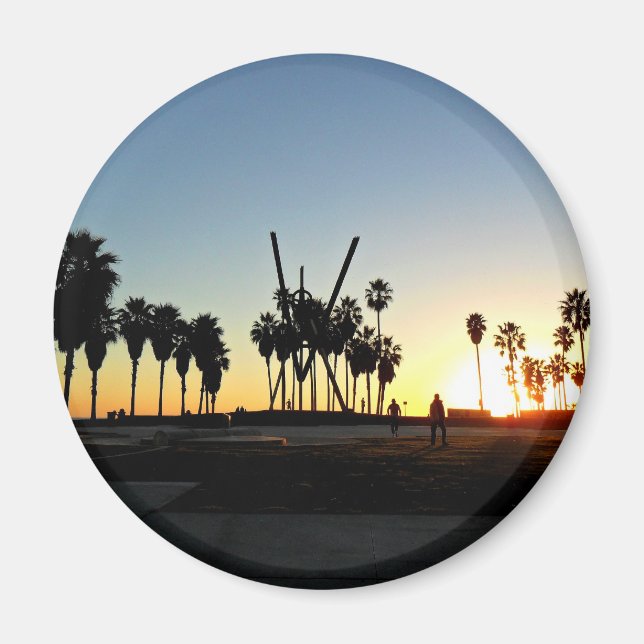 Aimant Coucher de soleil de Venice Beach (Devant)
