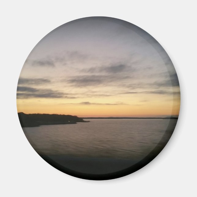 Aimant Coucher de soleil du lac Texoma (Devant)