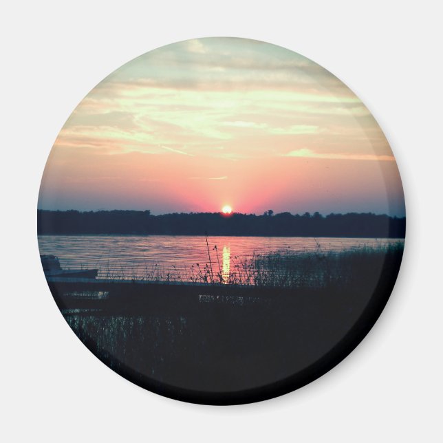Aimant Coucher de soleil du Minnesota du Nord (Devant)