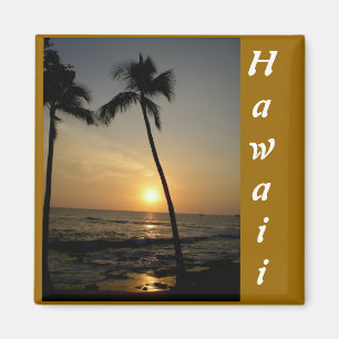 Aimant Coucher de soleil hawaïen d'or