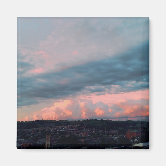 Aimant Coucher de soleil majestueux au Pays de Galles (Devant)