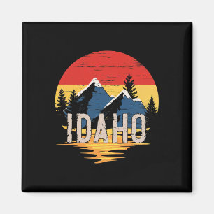 Aimant Coucher de soleil montagneux de l'Idaho Idaho Plei
