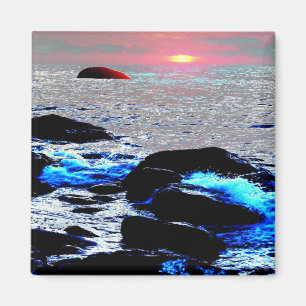 Aimant Coucher de soleil sur la mer.....