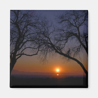 Aimant Coucher de soleil sur le lac de sel