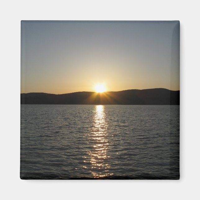 Aimant Coucher de soleil sur le lac Onota : Vertical (Devant)