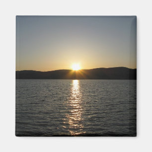 Aimant Coucher de soleil sur le lac Onota :Verticale