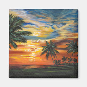 Aimant Coucher du soleil tropical renversant